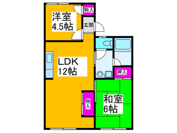 ガ－デンハイツ置田の物件間取画像